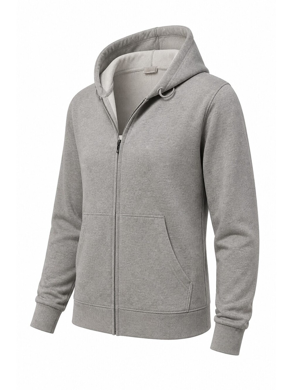 Hanes Gray Zip Up Hoodie Medium Basic Everyday Essential